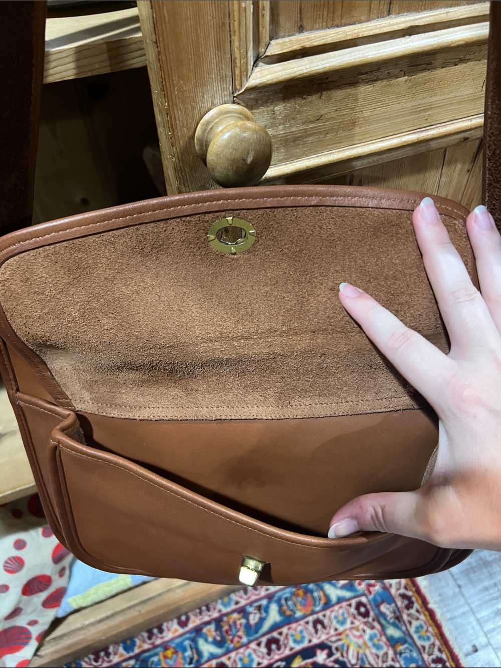 Coach 9980 Taft Crossbody in British Tan Leather - Picture 10 of 13